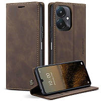 Чохол книжка з магнітом Xiaomi Redmi 13C CaseMe Dark Brown