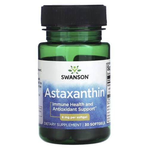 Swanson Astaxanthin 8 mg 30 рідких капсул, фото 1