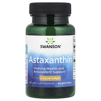 Swanson Astaxanthin 4 mg 60 рідких капсул