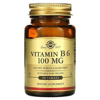 Solgar Vitamin B6 100 mg 100 таблеток