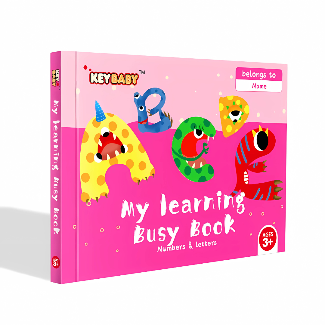 Дитяча розвиваюча книга Монтессорі, тактильна книга з липучками Keybaby для дітей, бізібук, Letters
