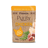 Паучи Fitmin cat Purity pouch Курка з сердечками 100г
