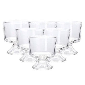 Набір креманок із товстого скла 6 штук по 310 мл прозорий HP560