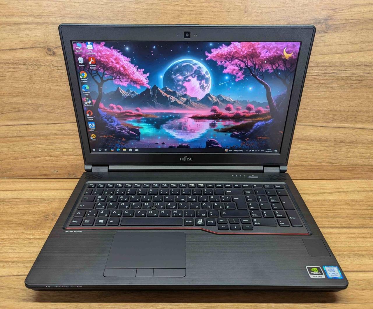 Б/в Ноутбук Fujitsu Celsius H780 15.6" 1920x1080| Core i7-8750H| 32 GB RAM| 512 GB SSD| Quadro P600 4GB