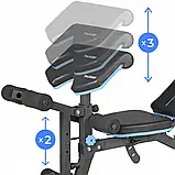 Багатофункціональна силова лава THUNDER CROUL для жиму лежачи, вправ на біцепс, ноги, плечі та прес, фото 2