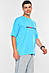 Футболка чоловіча батальна блакитного кольору 200464M, фото 2