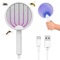 Электрическая ракетка-мухобойка с УФ лампой, 3000В, LY-474 / Ловушка для комаров / Электромухобойка