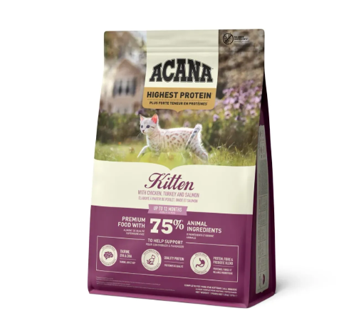 Сухий корм для кошенят Acana Highest Protein Kitten з куркою, індичкою і лососем 1.8 кг
