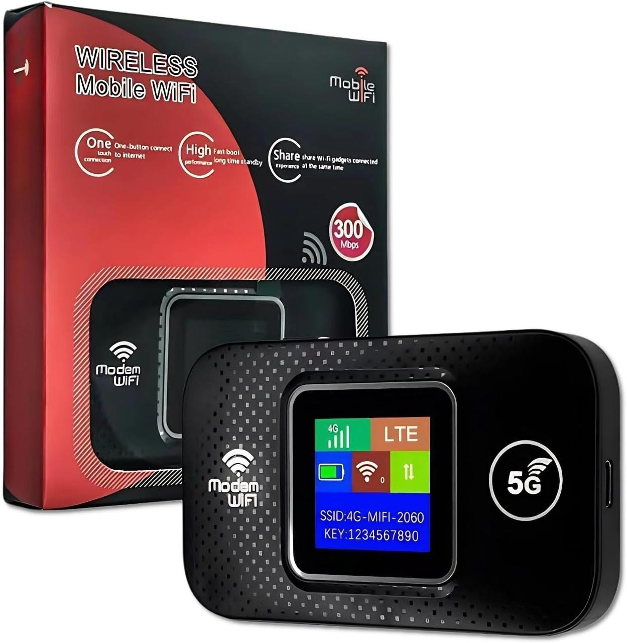 Портативний 4G модем/роутер USB WI-FI 3G/4G LTE M9S (3000mAh, SIM, Экран)