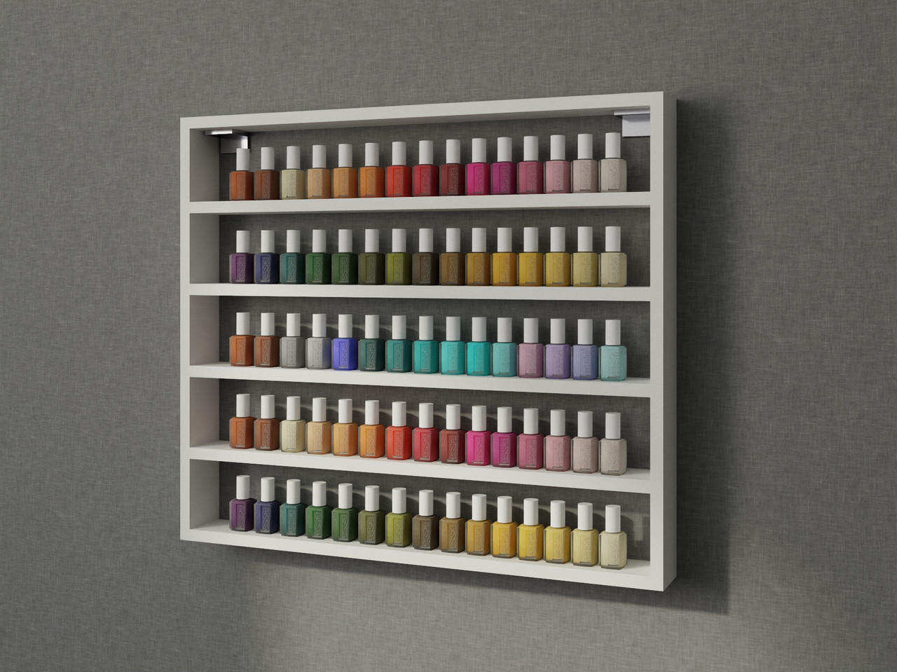 Настінна полиця для гель лаків. Полиця для косметики. Настінна полиця для салону краси., фото 1