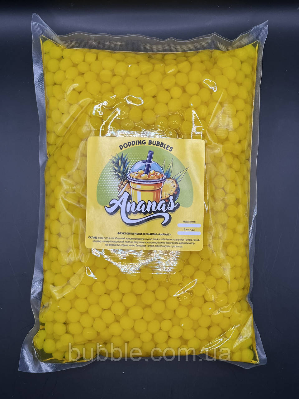 Фруктові кульки Bubble Tea АНАНАС 1,8 кг