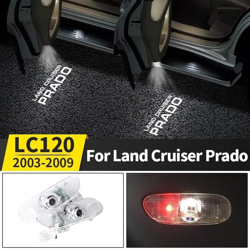 Штатна LED Скляний фільтр підсвітка дверей з логотипом Toyota (Тойота) Land Cruiser PRADO 120 (03-09)