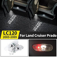 Штатна LED Скляний фільтр підсвітка дверей з логотипом Toyota (Тойота) Land Cruiser PRADO 120 (03-09)