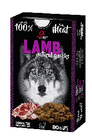 Снеки для собак ALPHA SPIRIT Lamb Natural Snacks напіввологі ласощі з ягням 80 г