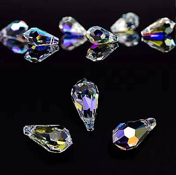 Підвіска-намистина  5*11 мм, колір Crystal AB