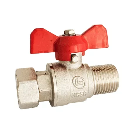 Кран кульовий прямий з накидною гайкою KARRO 3/4" (червоний метелик {120/10}, фото 1