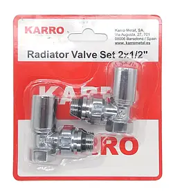 Комплект вентилів рушникосуш. (верх + верх, хром) KARRO (KR320011441 стул