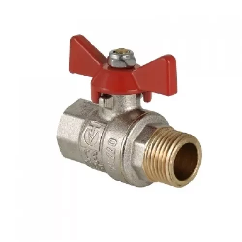 Кран кульовий KARRO   1" ВЗ (червоний метелик) {80/8}, фото 1