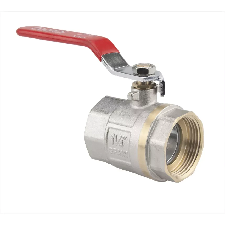 Кран кульовий KARRO  1 1/4" ВВ (червона ручка) {40/4}, фото 1