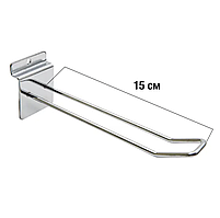 Гачок подвійний в экономпанель (хром) 15 см