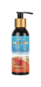 Змазка на водній основі Sensuva Natural Water-Based Strawberry (125мл) без гліцерину та парабенів Bomba💣