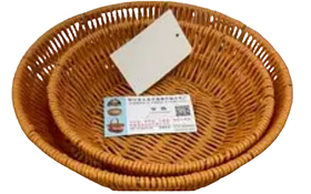 Кошик Helios для хліба та фруктів 20х6 см кругла металокаркас (7318)