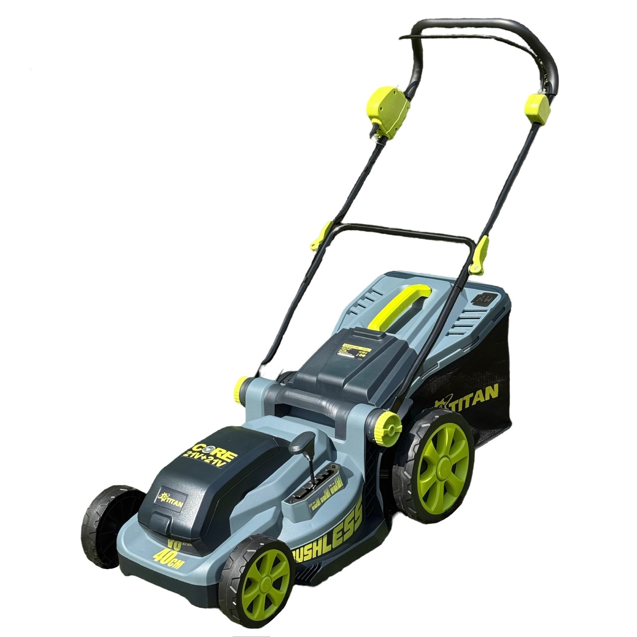 Газонокосарка акумуляторна TITAN PLM4040B-CORE 21+21 В (40 В) Brushless (Без АКБ і ЗП)