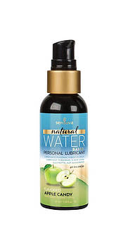 Змазка на водній основі Sensuva Natural Water-Based Apple Candy (57мл) без гліцерину та парабенів Bomba💣