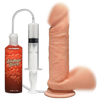Фалоімітатор, що кінчає, Doc Johnson The D ULTRASKYN Perfect D Squirting – 7 Inch, діаметр 4,3 см Bomba💣