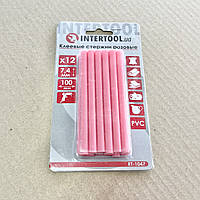 Комплект стрижнів клейових рожевих 7,4 мм * 100 мм, 12 шт. INTERTOOL RT-1047