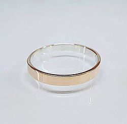 Срібна обручка з золотими накладками