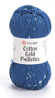 Cotton Gold Paillettes YarnArt-7111 джинс
