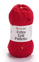 Cotton Gold Paillettes YarnArt-7115 червоний