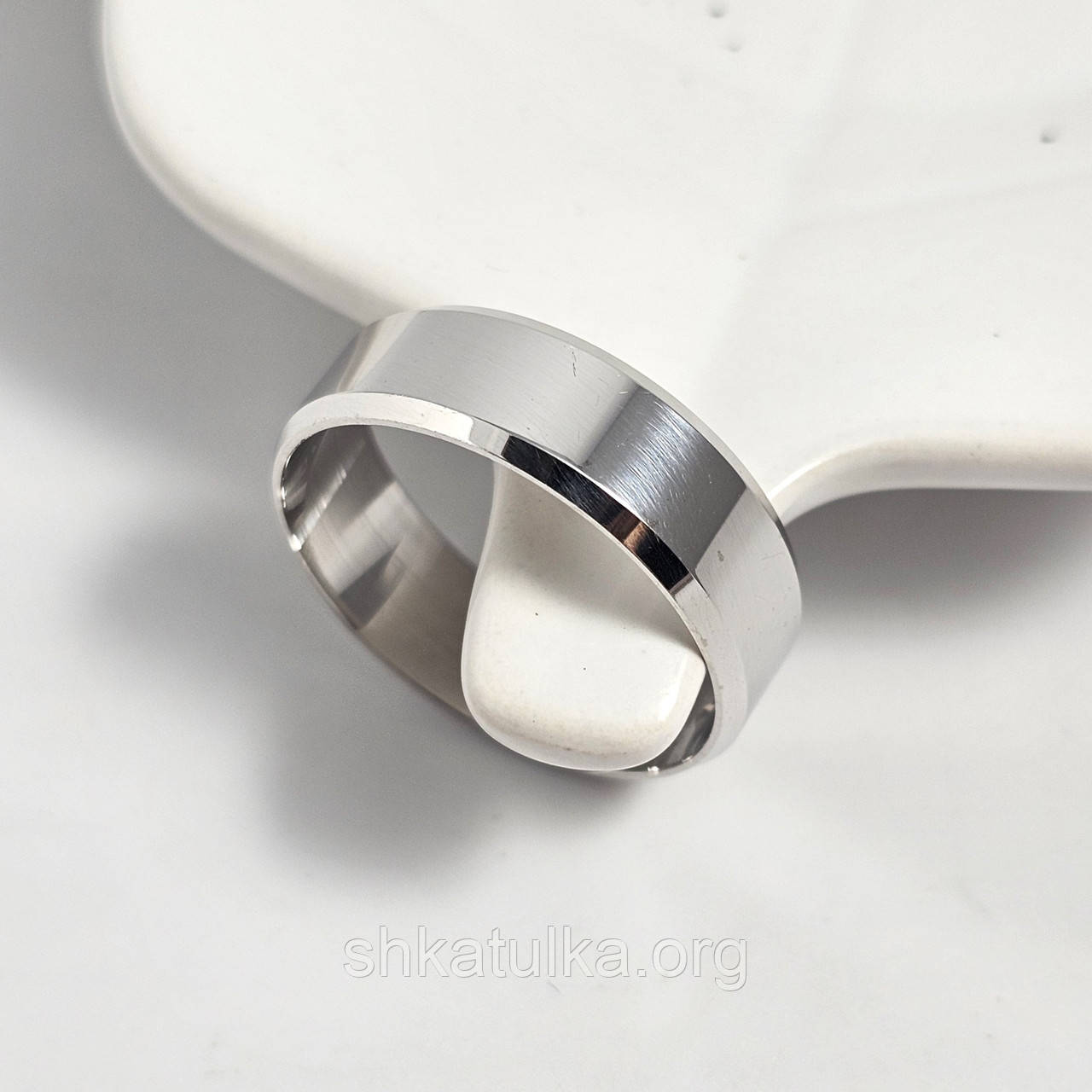 Обручка срібна американка класична гладенька