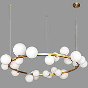 Бронзова кругла люстра з кульок на 24 лампи "Bubbles" (918LP267-24 GAB+WH)