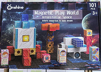 Магнітний конструктор,Магнітні кубики майнкрафт Onshine 'Magnetic Play World', 101 кубик (1кубик 2см)