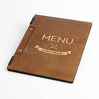 Меню для ресторану з дерева