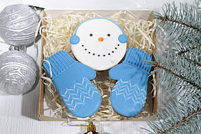 Набір пряники новорічні "Сніговик із рукавичками"