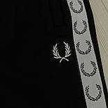 Шорти чоловічі літні Fred трикотажні з лампасом з кишенями літні чорні Туреччина. Живе фото, фото 4