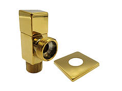 Кран кутовий 1/2" х 3/4" для підключення сантехнічних приладів Gold AS-AV-008 Asco®