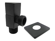 Кран кутовий 1/2" х 1/2" для підключення сантехнічних приладів Matte Black AS-AV-009 Asco®