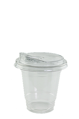 Стакан пластиковий 300мл з кришкою-поїлкою (100шт)