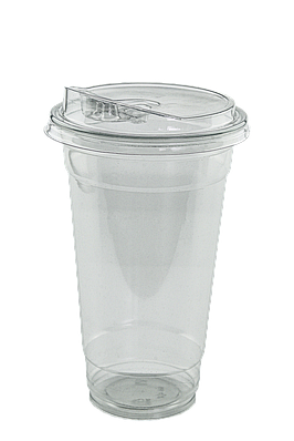 Стакан пластиковий 540мл з кришкою-поїлкою (100шт)