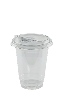 Стакан пластиковий 420мл з кришкою-поїлкою (100шт)