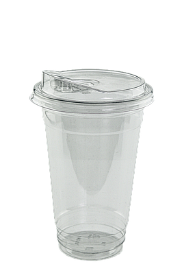 Стакан пластиковий 480мл з кришкою поїлкою (100шт)