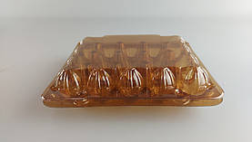 Пластикове паковання під перепелинні яйця ПС-111 (на20 шиття) КОРІЧНІ (50 шт.)