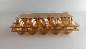 Упаковка під яйця ПС-3610 для 10 шт КОРІЧНІ (50 шт.)