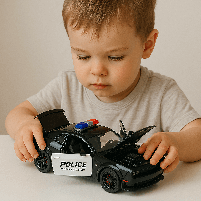 Поліцейська машина Dodge Charger зі світлом і звуком, інерційна, металева, 20 см, GT-98350, фото 5