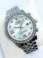 Годинник жіночий на руку кварцові з браслетом, срібний з білим циферблатом ( код: IBW898SO )