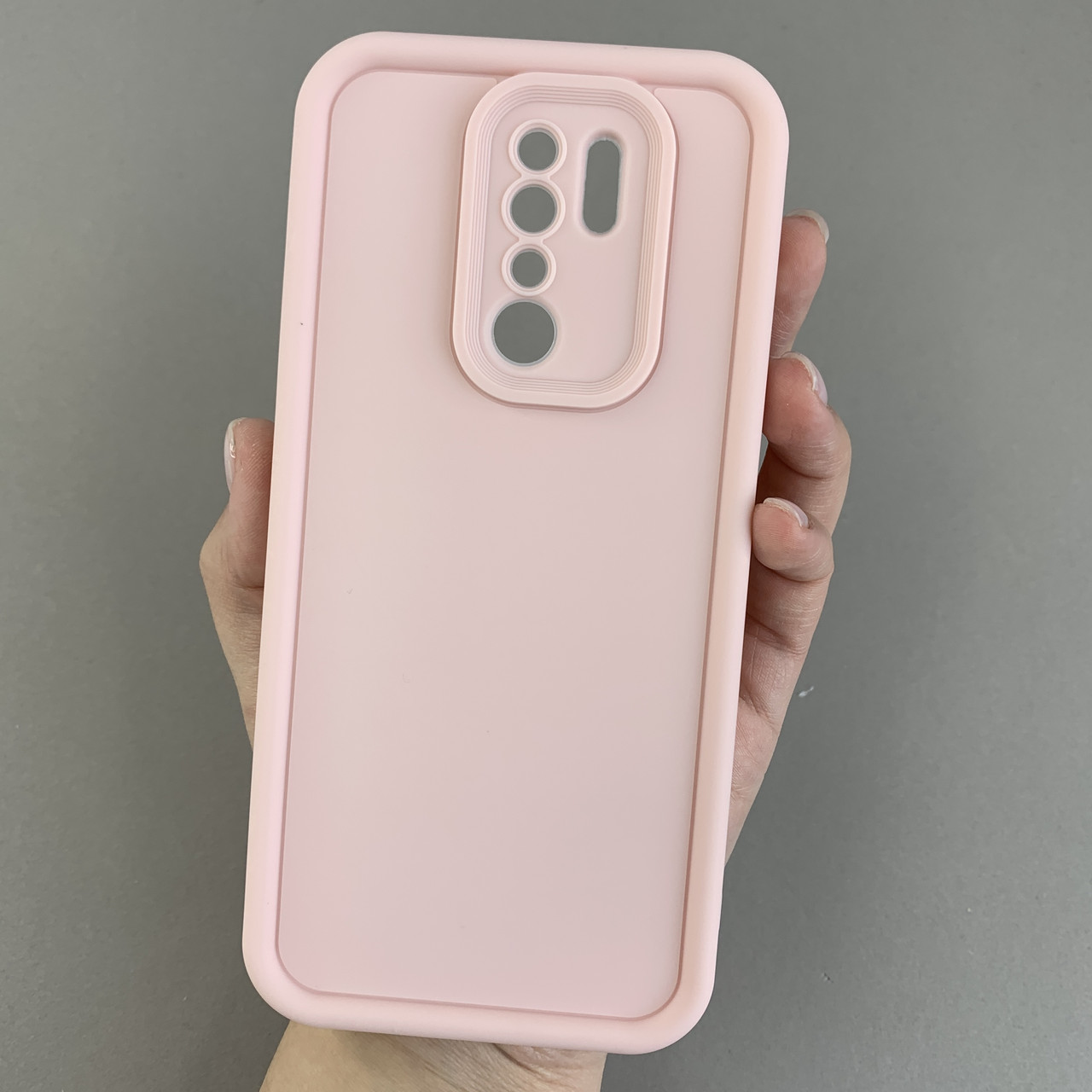 Чохол для Xiaomi Redmi 9 силіконовий чохол з великими бортиками на телефон сяомі редмі 9 рожевий n5v